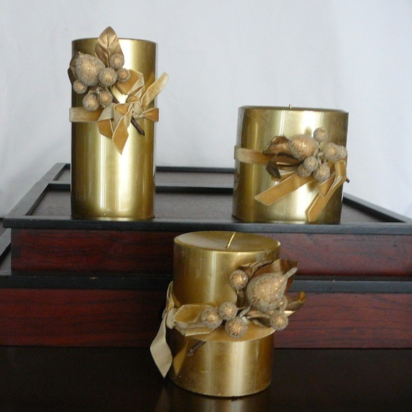 Holyday theme cadle set of three